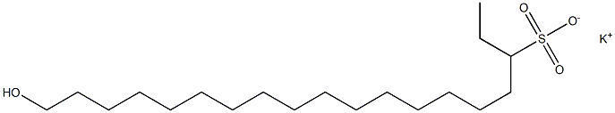 19-Hydroxynonadecane-3-sulfonic acid potassium salt Struktur