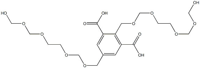 2,5-Bis(10-hydroxy-2,4,7,9-tetraoxadecan-1-yl)isophthalic acid Struktur