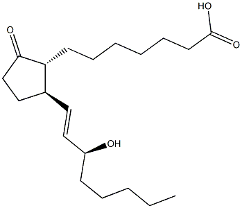 (13E,15S)-9-Oxo-15-hydroxyprosta-13-ene-1-oic acid Struktur