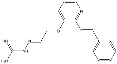 2-[[2-[(E)-2-(Phenyl)vinyl]-3-pyridyl]oxy]acetaldehyde amidino hydrazone Struktur