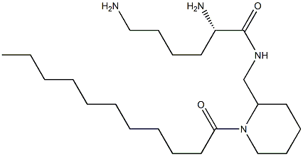 (2S)-2,6-Diamino-N-[(1-undecanoyl-2-piperidinyl)methyl]hexanamide Struktur