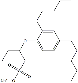 2-(2,4-Dipentylphenoxy)butane-1-sulfonic acid sodium salt Struktur