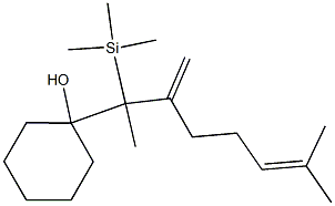 1-[1-(Trimethylsilyl)methyl-2-methylene-6-methyl-5-heptenyl]cyclohexanol Struktur