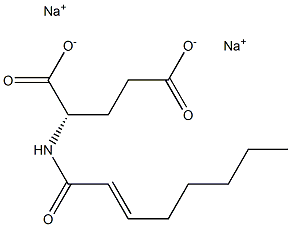 N-(2-Octenoyl)glutamic acid disodium salt Struktur