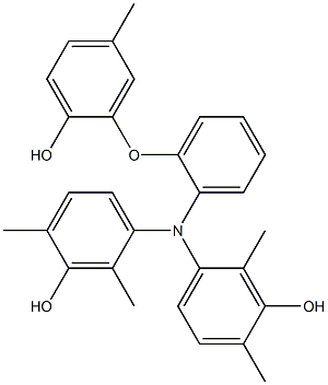 N,N-Bis(3-hydroxy-2,4-dimethylphenyl)-2-(2-hydroxy-5-methylphenoxy)benzenamine Struktur