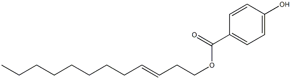 4-Hydroxybenzoic acid 3-dodecenyl ester Struktur