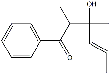 3-Hydroxy-2,3-dimethyl-1-phenyl-4-hexen-1-one Struktur