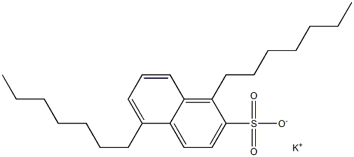 1,5-Diheptyl-2-naphthalenesulfonic acid potassium salt Struktur