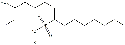 3-Hydroxypentadecane-8-sulfonic acid potassium salt Struktur