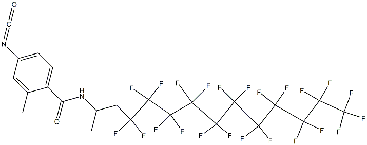 4-Isocyanato-2-methyl-N-[2-(tricosafluoroundecyl)-1-methylethyl]benzamide Struktur