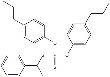 Dithiophosphoric acid O,O-bis(4-propylphenyl)S-(1-phenylethyl) ester Struktur