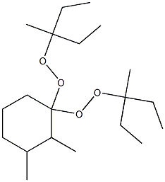 2,3-Dimethyl-1,1-bis(1-ethyl-1-methylpropylperoxy)cyclohexane Struktur