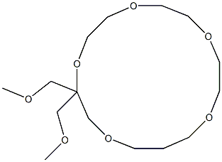 3,3-Di(methoxymethyl)-1,4,7,10,13-pentaoxacyclohexadecane Struktur