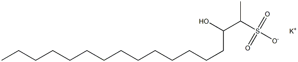 3-Hydroxyheptadecane-2-sulfonic acid potassium salt Struktur