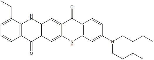 3-(Dibutylamino)-11-ethyl-5,12-dihydroquino[2,3-b]acridine-7,14-dione Struktur