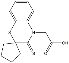 3-Thioxospiro[4H-1,4-benzothiazine-2(3H),1'-cyclopentane]-4-acetic acid Struktur