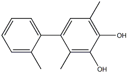 3,6-Dimethyl-4-(2-methylphenyl)benzene-1,2-diol Struktur