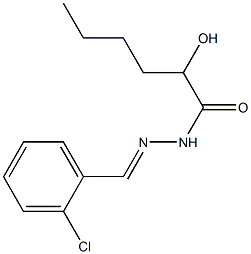 N'-(2-Chlorobenzylidene)2-hydroxyhexanoic acid hydrazide Struktur