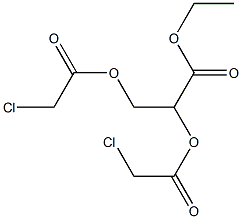 (+)-2-O,3-O-Bis(chloroacetyl)-D-glyceric acid ethyl ester Struktur