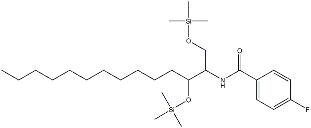 N-[1,3-Bis(trimethylsilyloxy)tetradecan-2-yl]-4-fluorobenzamide Struktur