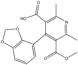 2,6-Dimethyl-4-[2,3-methylenebis(oxy)phenyl]-3,5-pyridinedicarboxylic acid 3-methyl ester Struktur