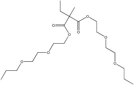 Ethylmethylmalonic acid bis[2-(2-propoxyethoxy)ethyl] ester Struktur