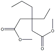 3-Ethyl-3-propylglutaric acid dimethyl ester Struktur