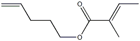 (E)-2-Methyl-2-butenoic acid 4-pentenyl ester Struktur