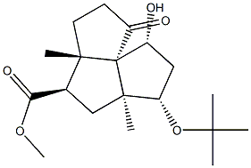 (3aS,4R,5aS,6S,8R,8aS)-6-(tert-Butyloxy)-8-hydroxy-3a,5a-dimethyl-1-oxodecahydrocyclopenta[c]pentalene-4-carboxylic acid methyl ester Struktur