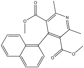 2,6-Dimethyl-4-(1-naphthalenyl)pyridine-3,5-dicarboxylic acid dimethyl ester Struktur