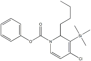 4-Chloro-1,2-dihydro-2-butyl-3-(trimethylsilyl)pyridine-1-carboxylic acid phenyl ester Struktur