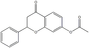 7-Acetoxy-2-phenylchroman-4-one Struktur