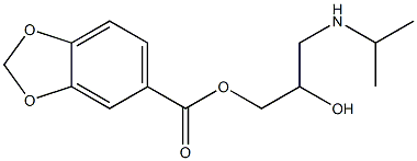 3,4-Methylenedioxybenzoic acid 2-hydroxy-3-[(isopropyl)amino]propyl ester Struktur