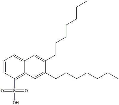 6,7-Diheptyl-1-naphthalenesulfonic acid Struktur