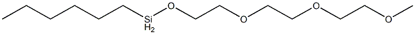 Hexyl[2-[2-(2-methoxyethoxy)ethoxy]ethoxy]silane Struktur