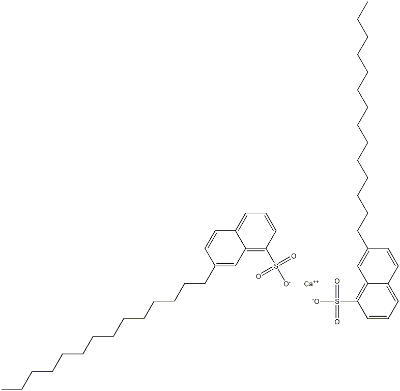 Bis(7-tetradecyl-1-naphthalenesulfonic acid)calcium salt Struktur