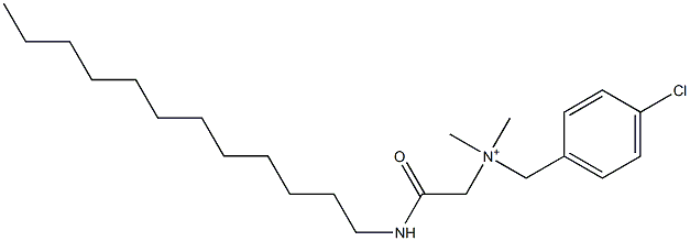 4-Chloro-N-[2-(dodecylamino)-2-oxoethyl]-N,N-dimethylbenzenemethanaminium Struktur