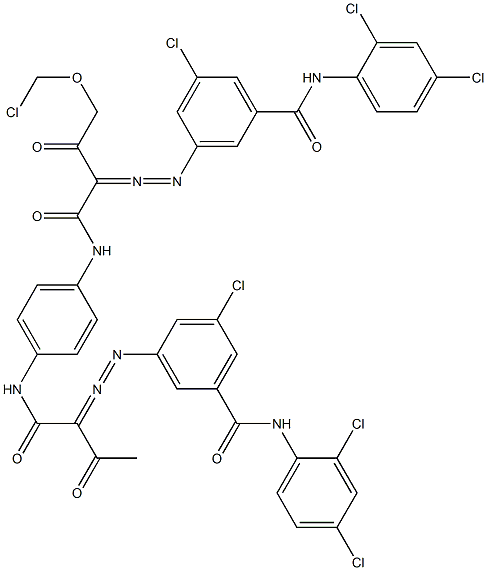 3,3'-[2-(Chloromethyloxy)-1,4-phenylenebis[iminocarbonyl(acetylmethylene)azo]]bis[N-(2,4-dichlorophenyl)-5-chlorobenzamide] Struktur