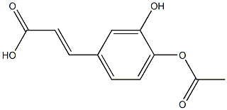 (E)-3-(3-Hydroxy-4-acetyloxyphenyl)propenoic acid Struktur