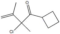 1-Cyclobutyl-2,3-dimethyl-2-chloro-3-buten-1-one Struktur