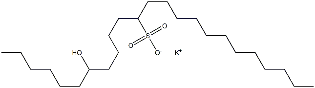 7-Hydroxytetracosane-12-sulfonic acid potassium salt Struktur