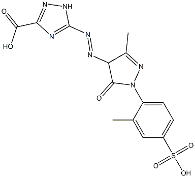 5-[[[4,5-Dihydro-3-methyl-1-(2-methyl-4-sulfophenyl)-5-oxo-1H-pyrazol]-4-yl]azo]-1H-1,2,4-triazole-3-carboxylic acid Struktur