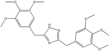 3,5-Bis(3,4,5-trimethoxybenzyl)-1H-1,2,4-triazole Struktur