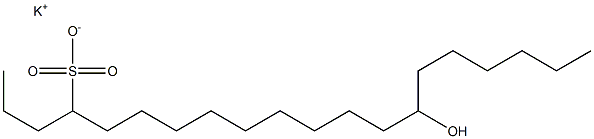 14-Hydroxyicosane-4-sulfonic acid potassium salt Struktur