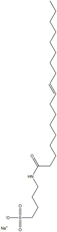 4-[(E)-9-Octadecenoylamino]-1-butanesulfonic acid sodium salt Struktur