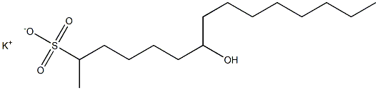 7-Hydroxypentadecane-2-sulfonic acid potassium salt Struktur