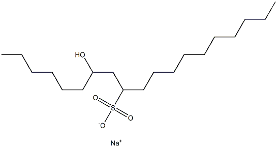 7-Hydroxynonadecane-9-sulfonic acid sodium salt Struktur