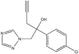 1-(4-Chlorophenyl)-1-(2-propynyl)-2-(1H-1,2,4-triazol-1-yl)ethanol Struktur