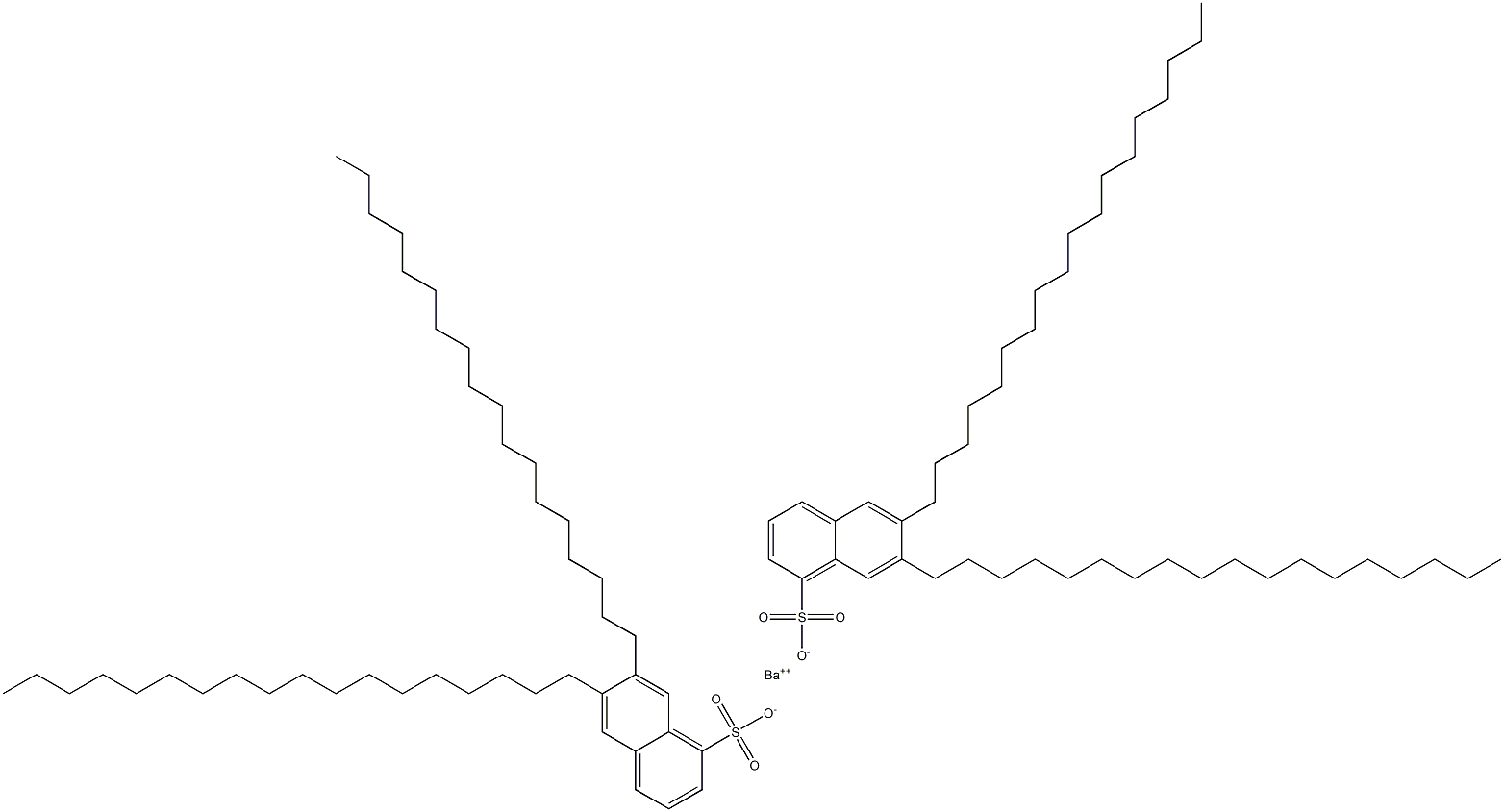 Bis(6,7-dioctadecyl-1-naphthalenesulfonic acid)barium salt Struktur