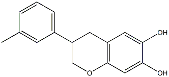 3-(3-Methylphenyl)-6-hydroxy-7-hydroxychroman Struktur